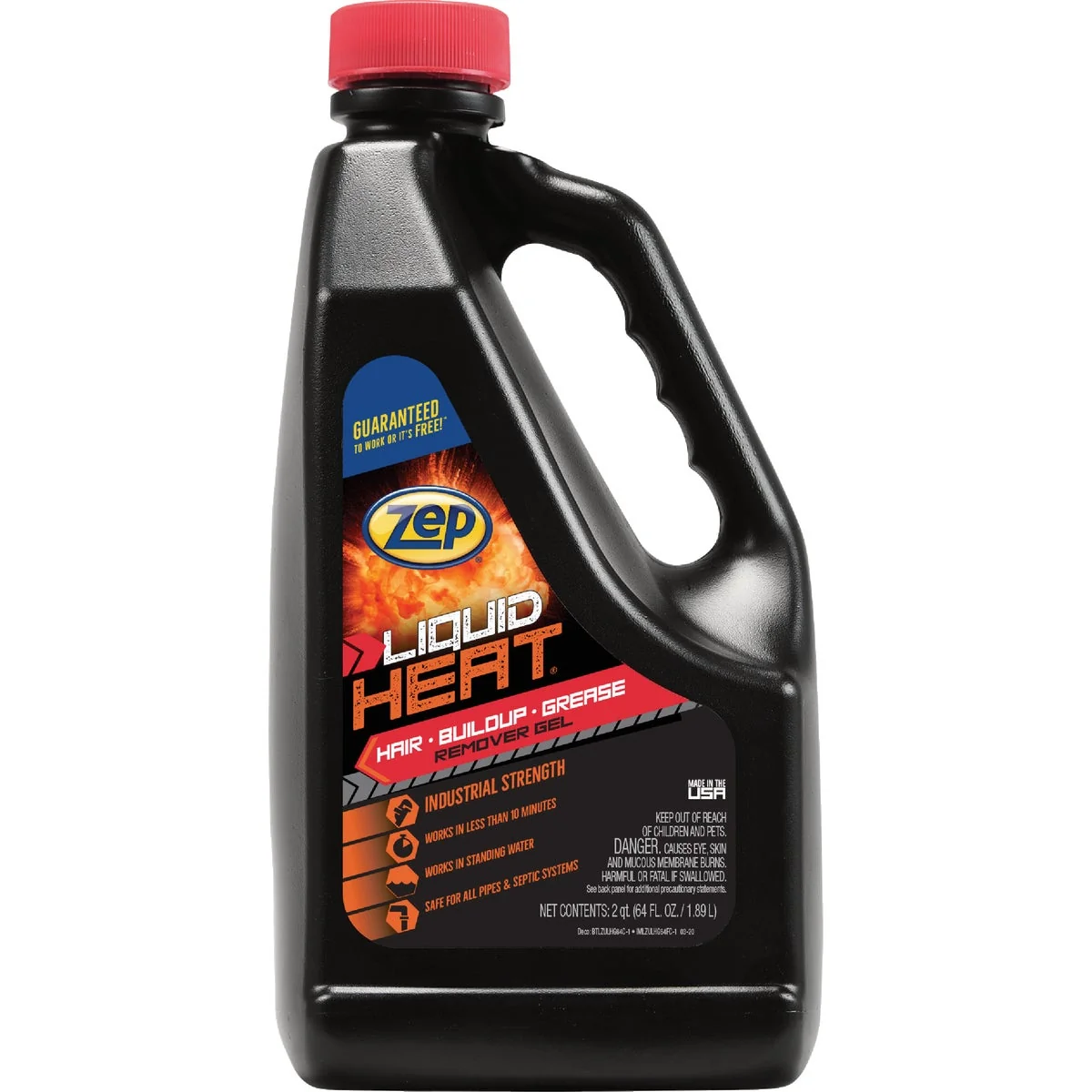 Natural Zep 64 Oz. Liquid Heat Drain Opener Cleaner Organic