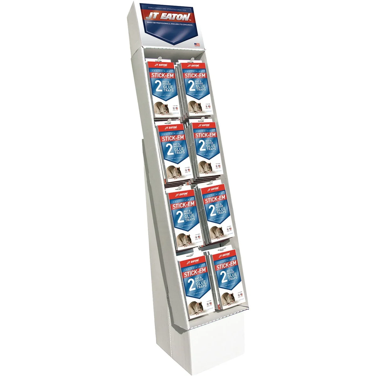 Artisan JT Eaton Stick-Em Glue Rat Mouse Trap Floor Display 48-Piece Fashionable