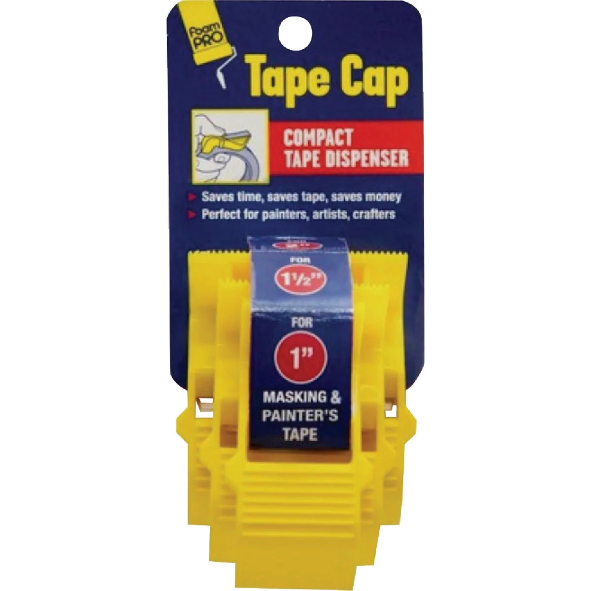 Recyclable FoamPro 1 In. 1-1 2 In. and 2 In. Tape Cap Combo Pack 3-Count Convenient