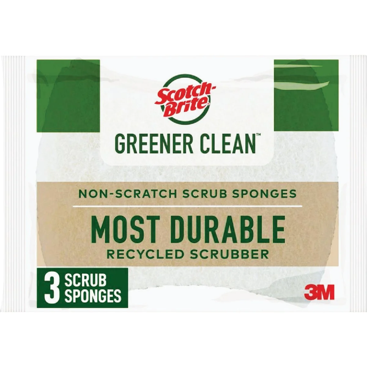 High-Quality Scotch-Brite Greener Clean Non-Scratch Scrub Sponge 3-Pack Unique