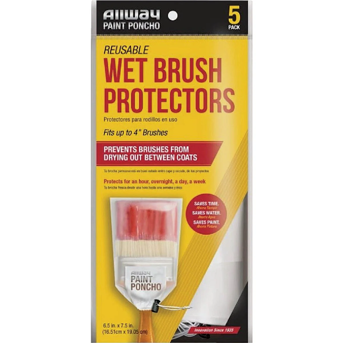 High-Quality Allway Paint Poncho Wet Paint Brush Protectors 5-Pack Quality