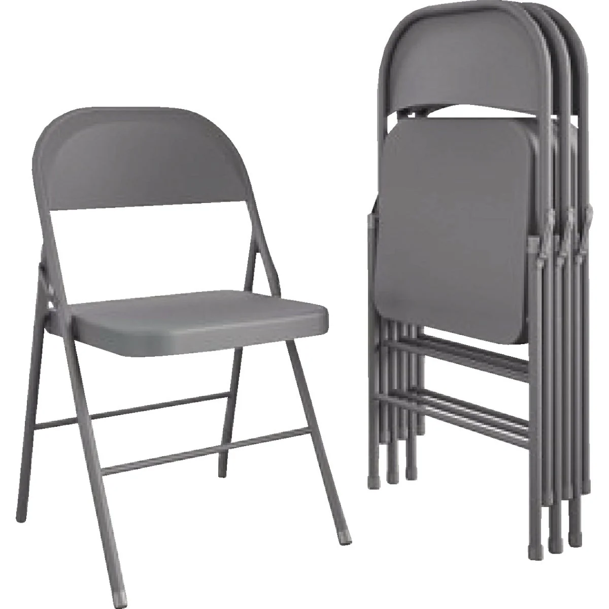 Advanced Cosco Gray All Steel Folding Chair Enhanced