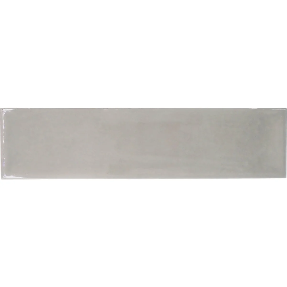Minimalist Emser Raku 3 In. x 12 In. Glossy Silver Ceramic Wall Tile with Hand Glazed Inverted Visual 6.29 Sq. Ft. Case Fine
