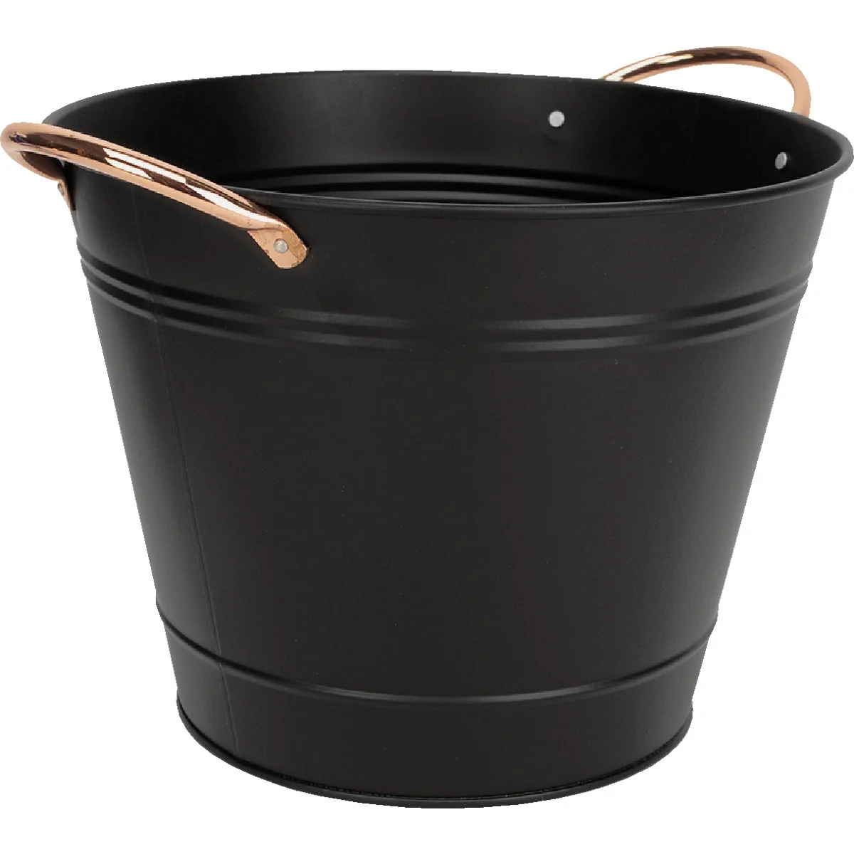 Next-Generation Panacea 10 In. Round Steel Black Modern Farmhouse Washtub Planter Efficient