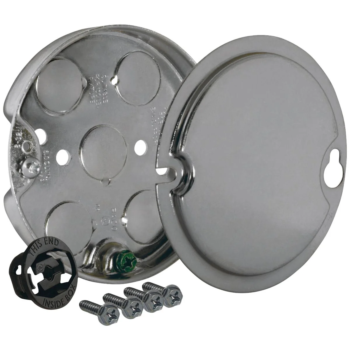 Environmentally Friendly Southwire 4-11 16 in. W. 5.3 Cu. In. Steel Metallic Square Box Safe
