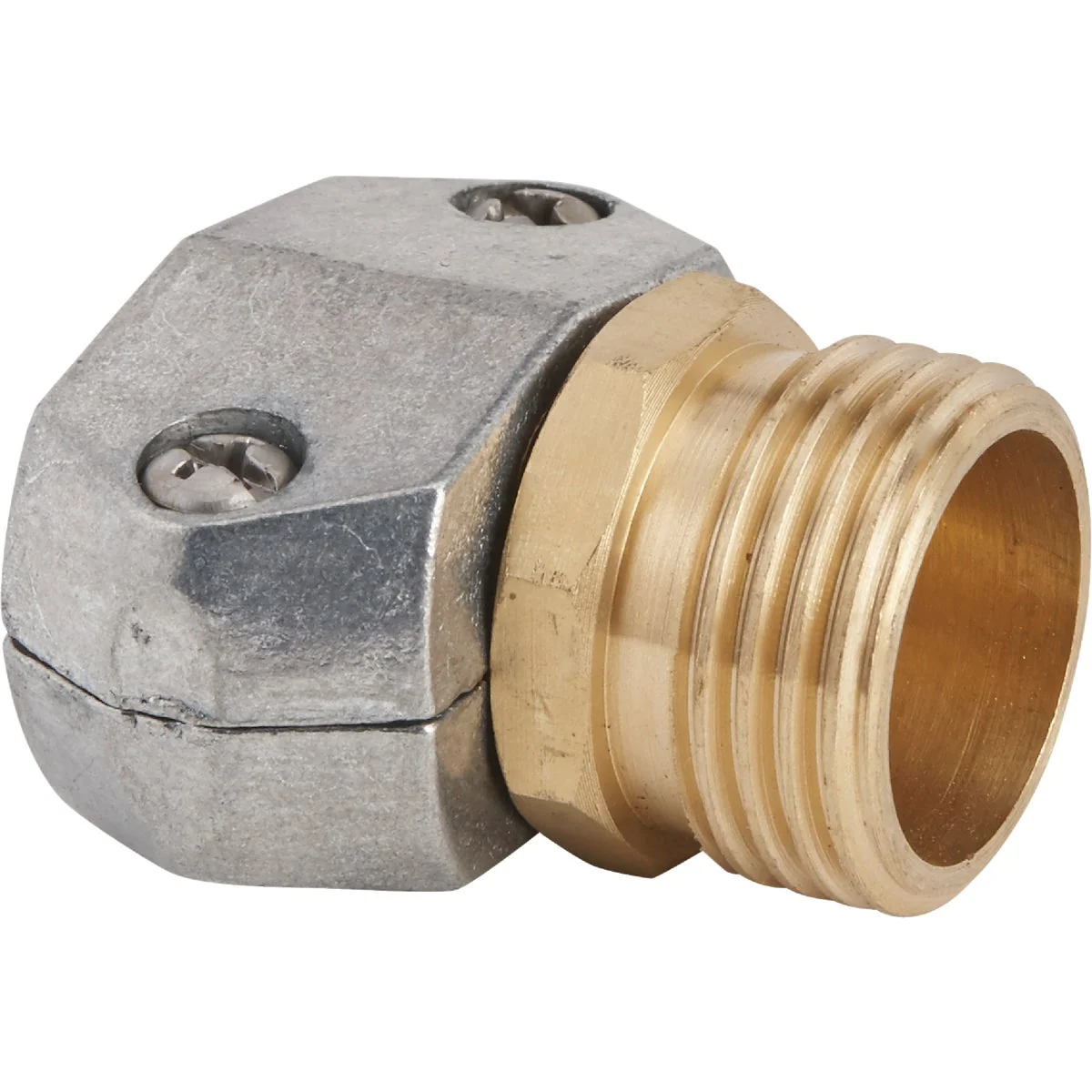 First-Class Garden 5 8 In. or 3 4 In. Male Metal Hose End Mender Hose Coupling Detailed