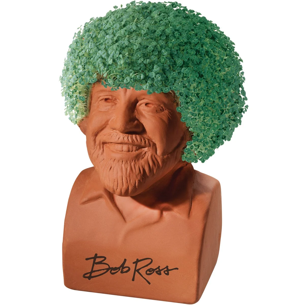 Practical Chia Pet Bob Ross Decorative Pottery Planter High-Performance