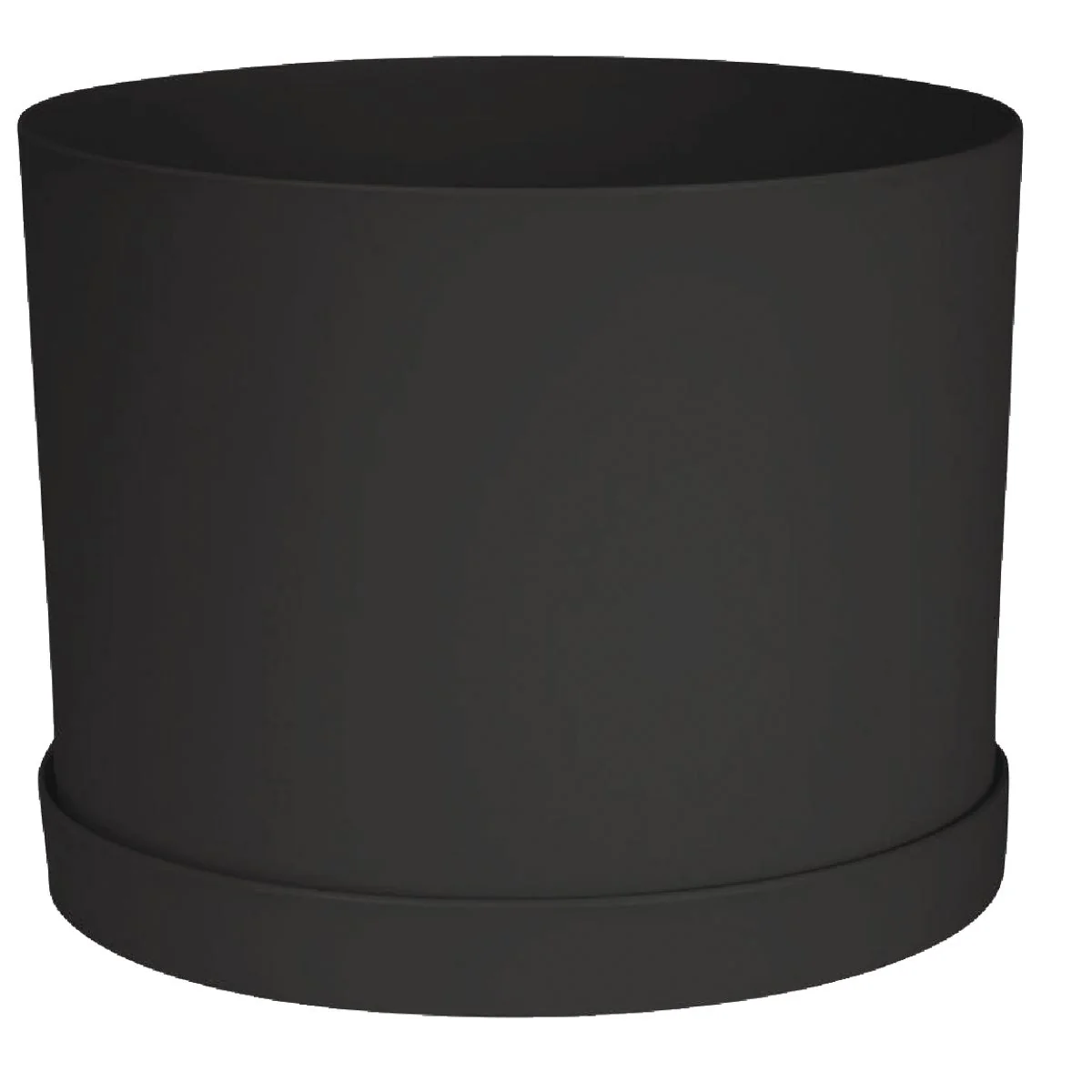 Versatile Bloem Mathers Collection 8 In. Black Plastic Planter Smooth