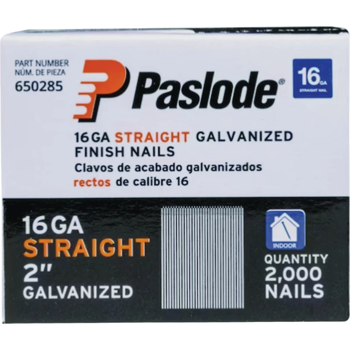 Elite Paslode 2 In. 16-Gauge Galvanized Straight Finish Nails 2000 Ct. Consistent