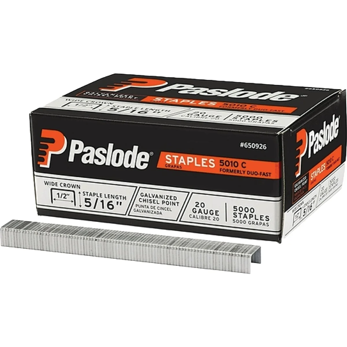 Crafted Paslode 1 2 In. x 5 16 In. 20-Gauge Galvanized Hammer Tacker Staples 5000-Pack Carefully Designed