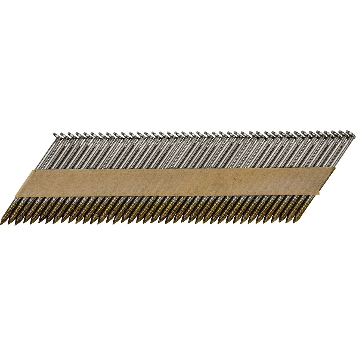 Premium Pro-Fit 2 In. x .113 In. 30 Degree Paper Tape Ring Shank Clipped Head Brite Collated Stick Nails 2000 Ct. Functional
