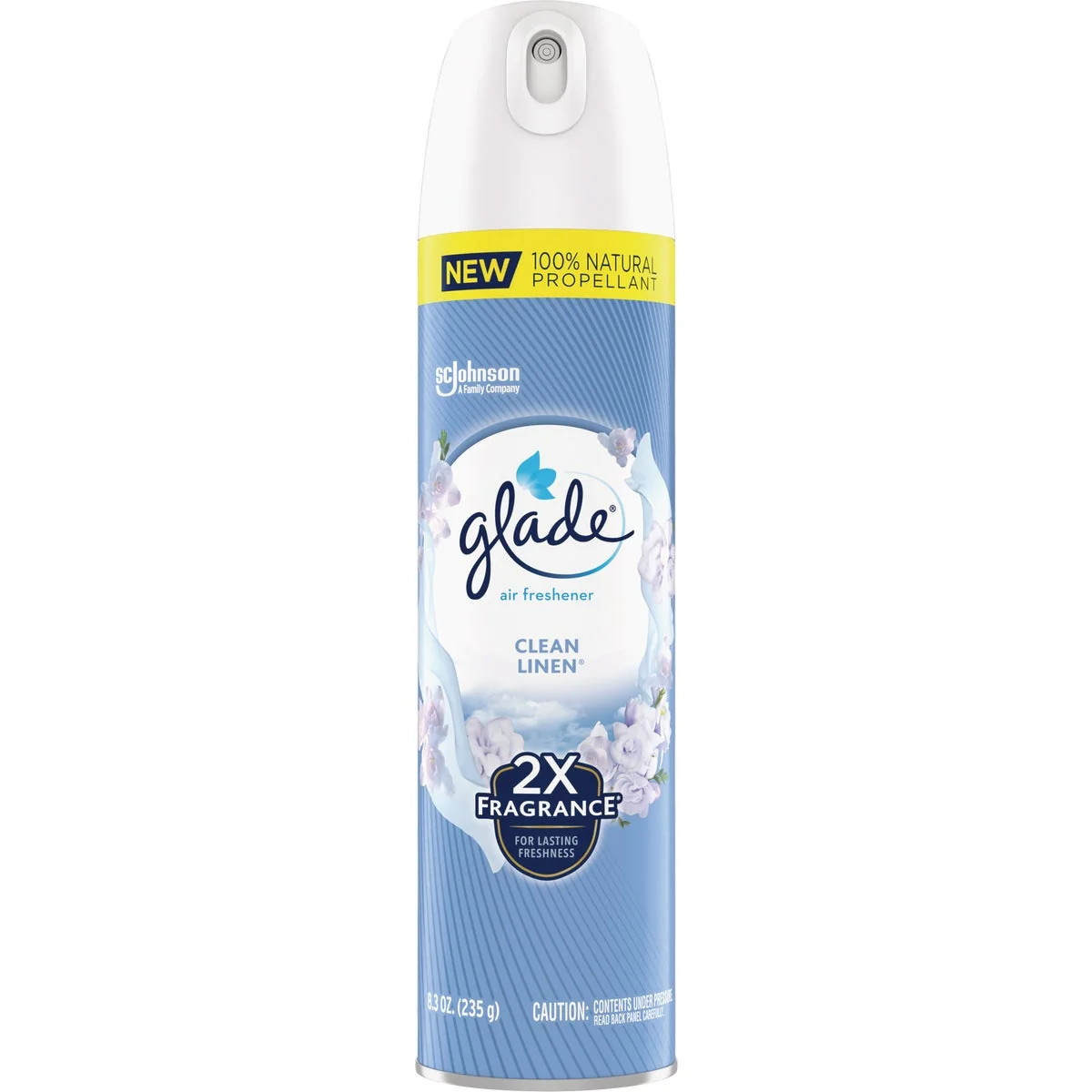 Environmentally Friendly Glade 2X Fragrance 8.3 Oz. Clean Linen Spray Air Freshener Consistent