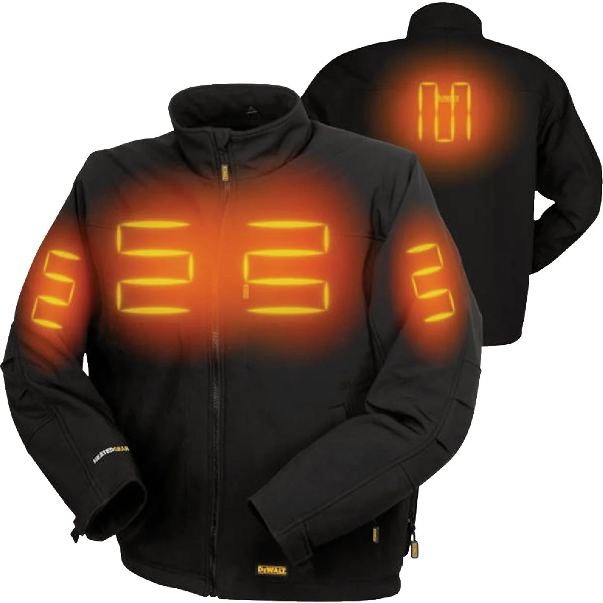 Dependable DEWALT Men’s Black Soft Shell Heated Jacket Kit L Original