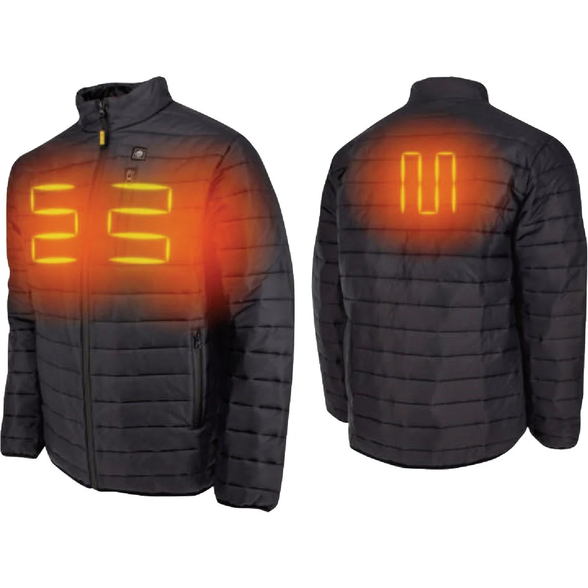 Classic DEWALT Men’s Black Puffer Heated Jacket Kit 2XL Professional