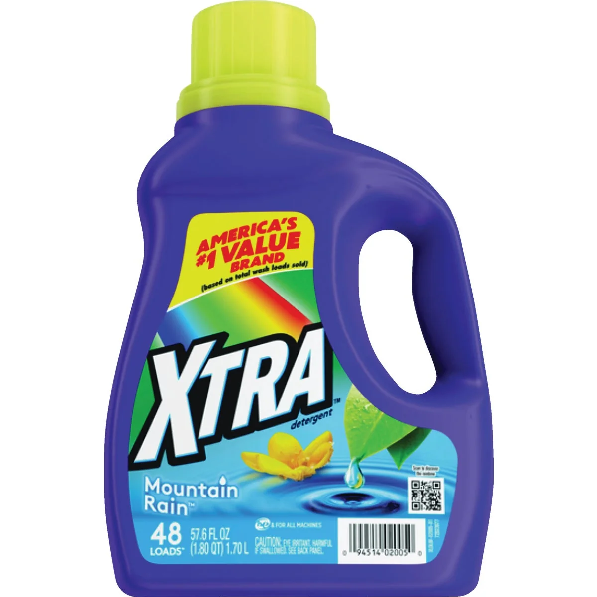 Traditional Xtra 57.6 Oz. Mountain Rain Liquid Laundry Detergent Efficient