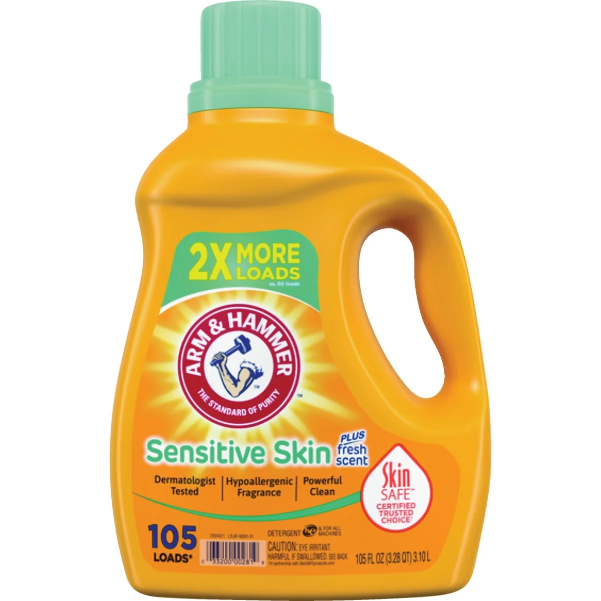Professional Arm Hammer 105 Oz. Sensitive Skin Dual HE Liquid Laundry Detergent Organic