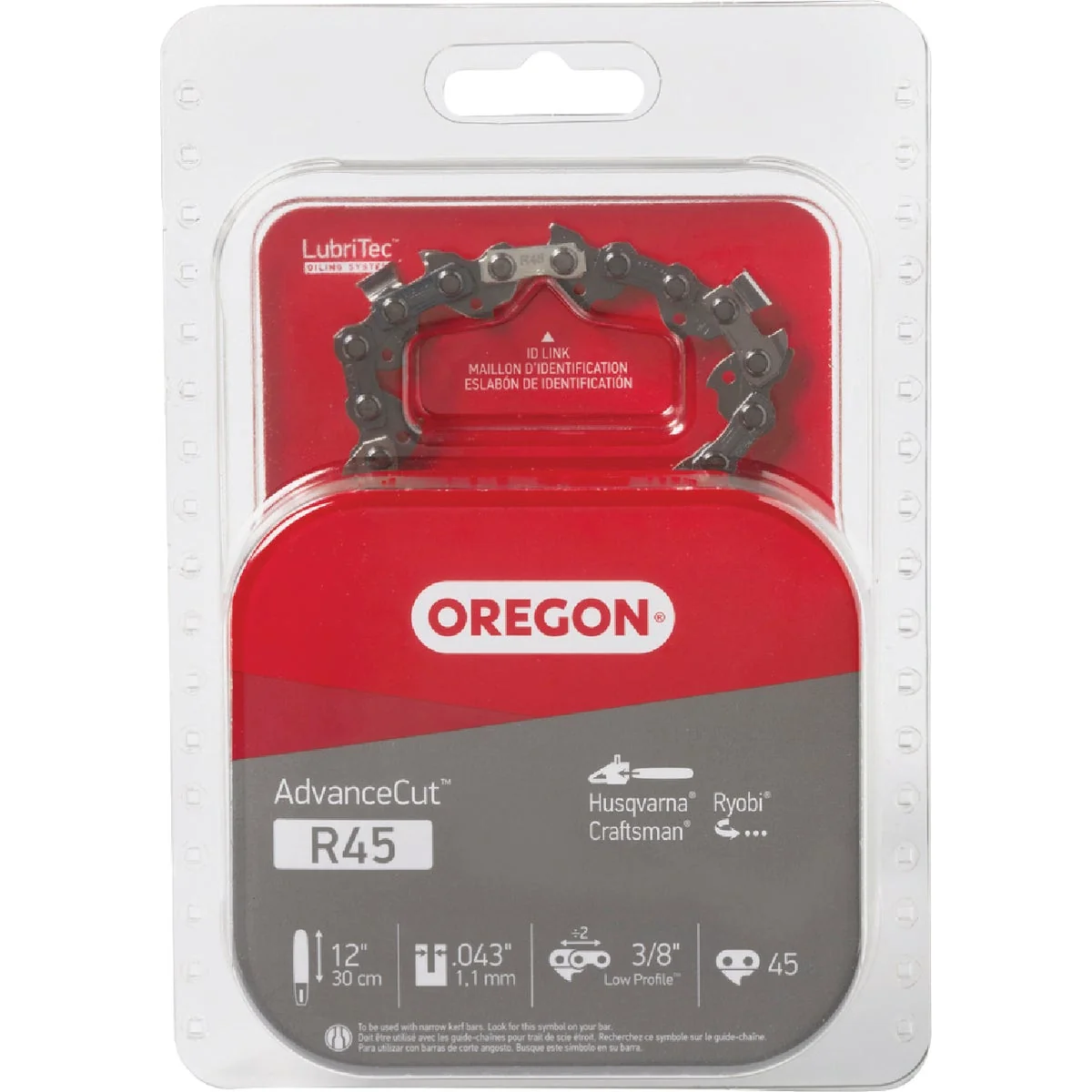 Pure Oregon R45 AdvanceCut Chainsaw Chain for 12-Inch Bar -45 Drive Links fits Echo Makita Craftsman Husqvarna Ryobi and more Premium Material