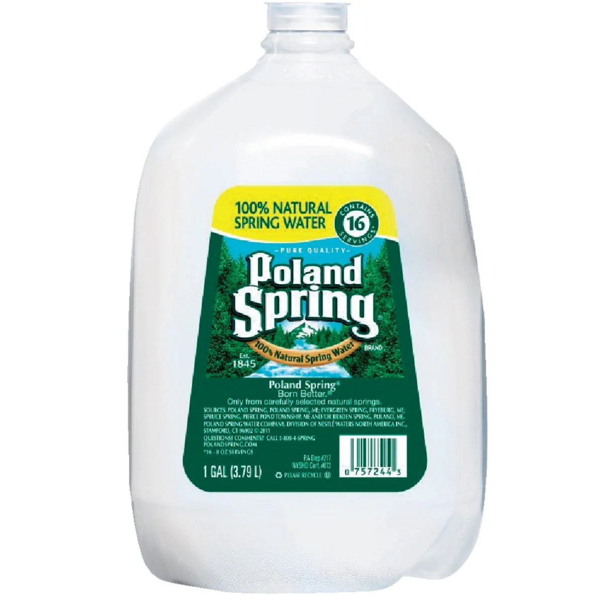 Long-Lasting Poland Spring 1 Gal. Spring Water Responsible