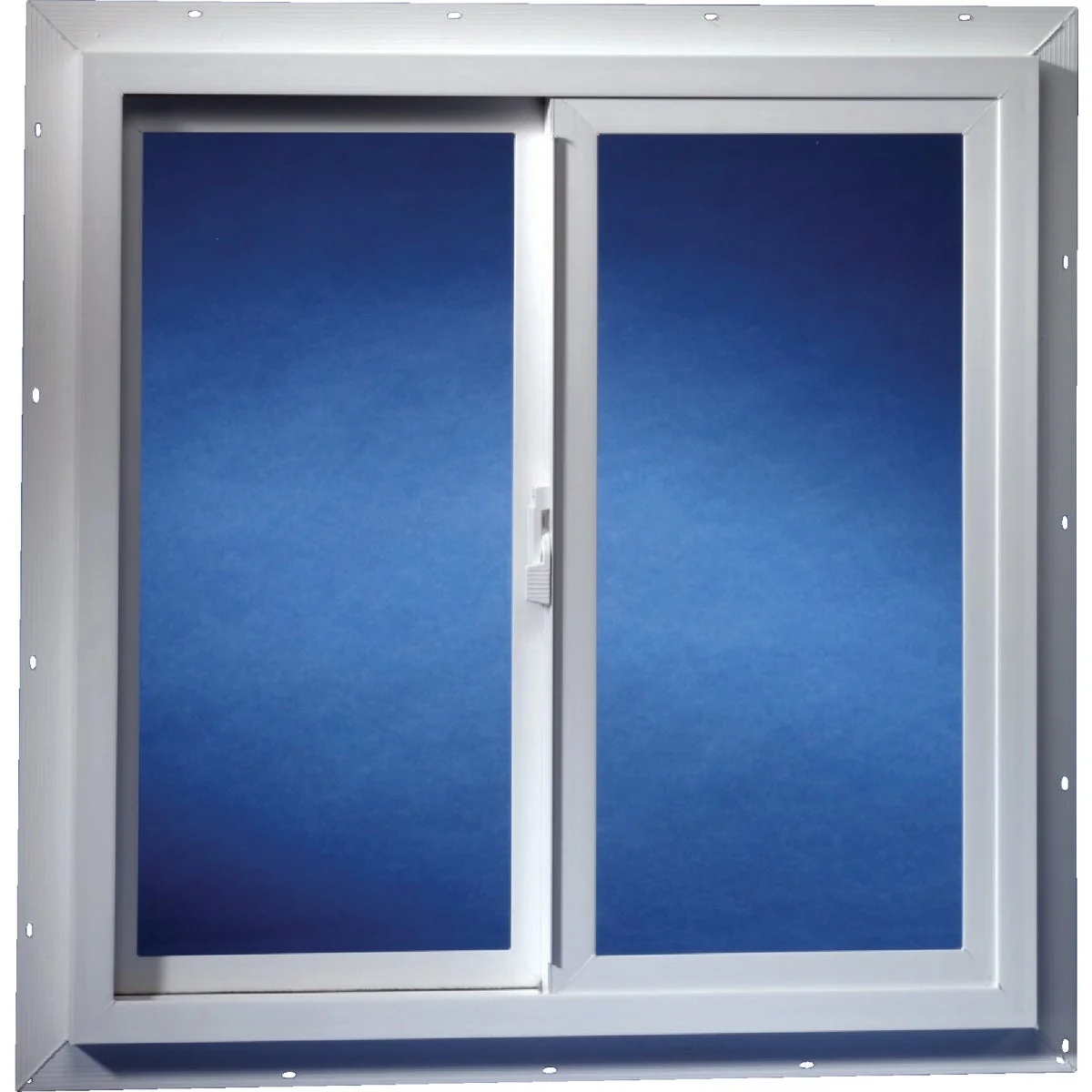 Contemporary Dup-Corp. Agriclass 36 In. W x 36 In. H White Vinyl Insulated Glass Double Slide Utility Window Relaxed