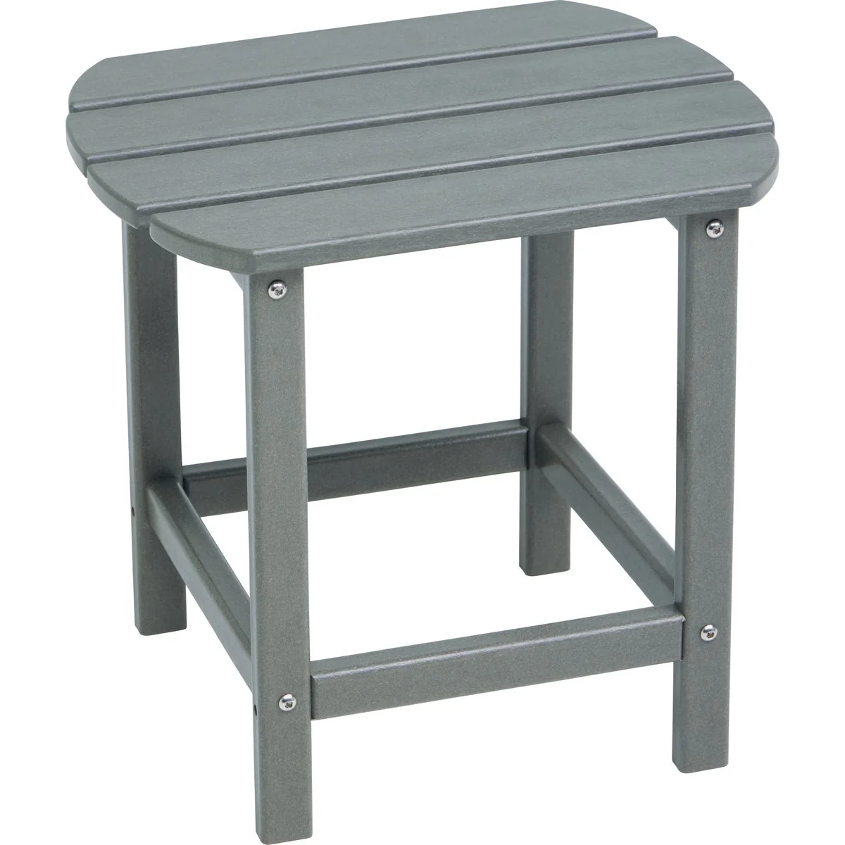 Versatile Outdoor Expressions Gray HDPE Side Table Relaxed