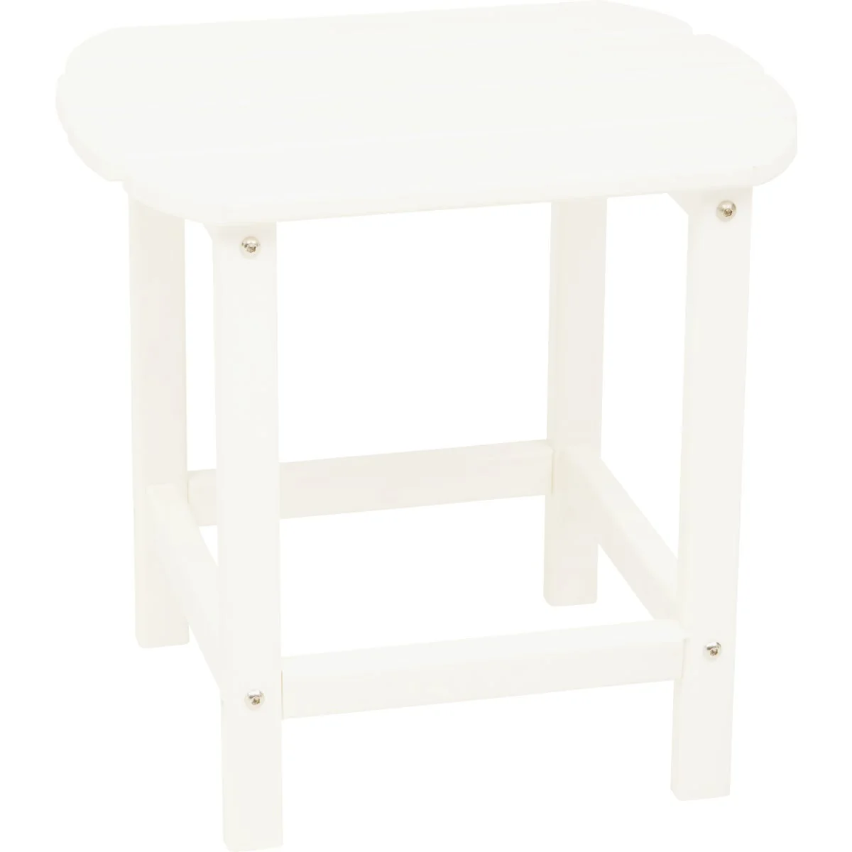 Environmentally Friendly Outdoor Expressions White HDPE Side Table Eco-Friendly