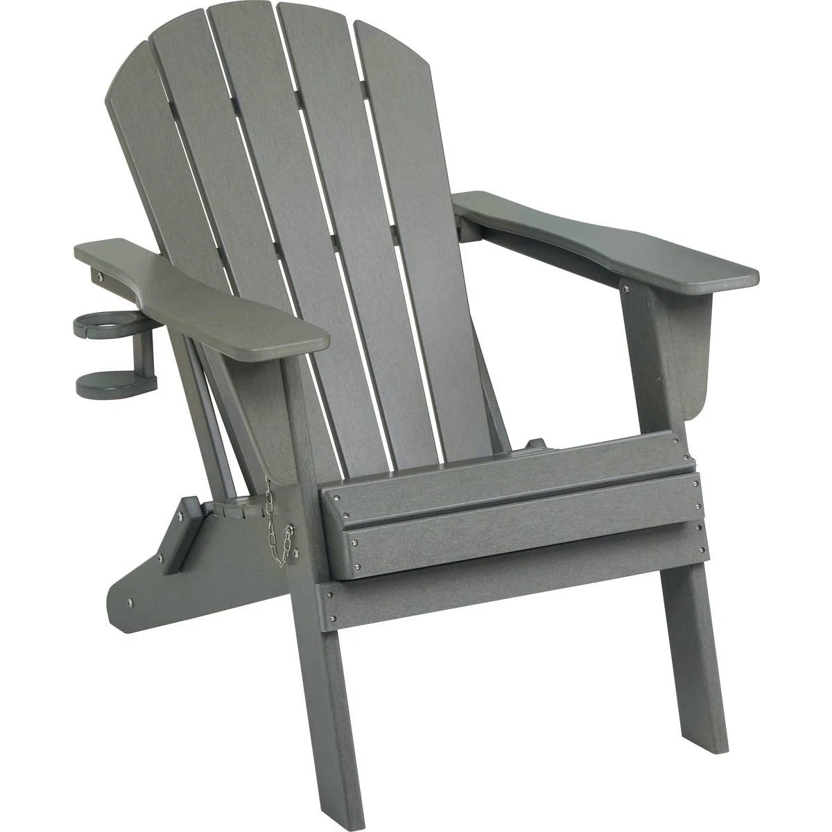 Exceptional Outdoor Expressions Gray HDPE Adirondack Chair High-End