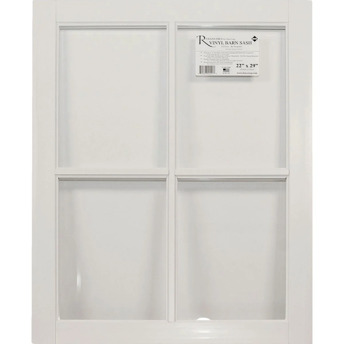 Flexible Duo-Crop. Renaissance 20 In. x 25 In. Vinyl Barn Sash Fine