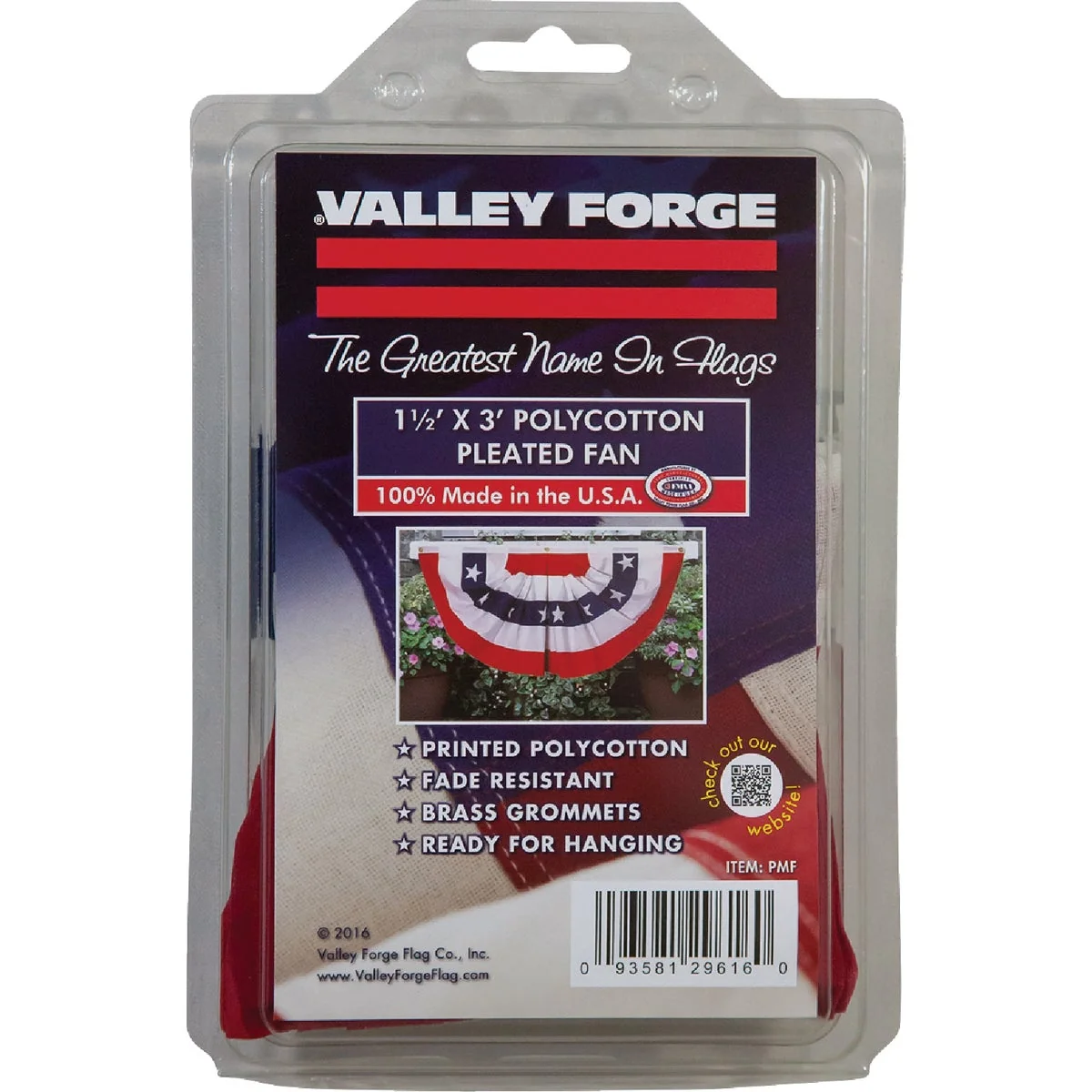 Organic Valley Forge 1.5 Ft. W. x 3 Ft. L. Polycotton Fan Flag Bunting 2-Pack Minimalist