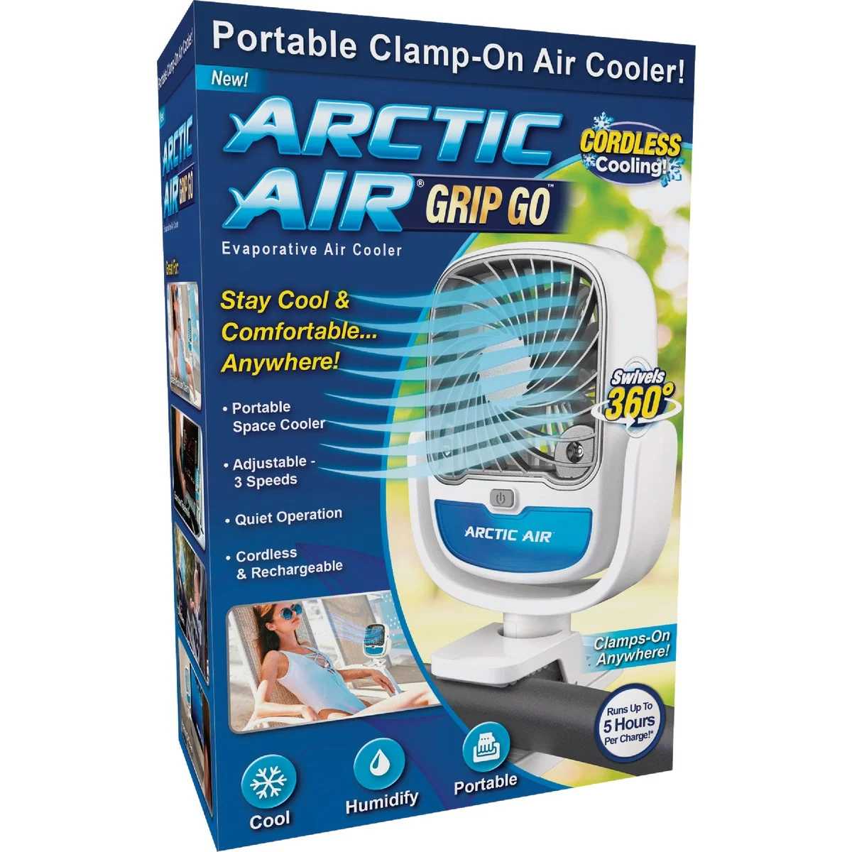 Natural Arctic Air Grip Go Cordless Space Cooler Dependable