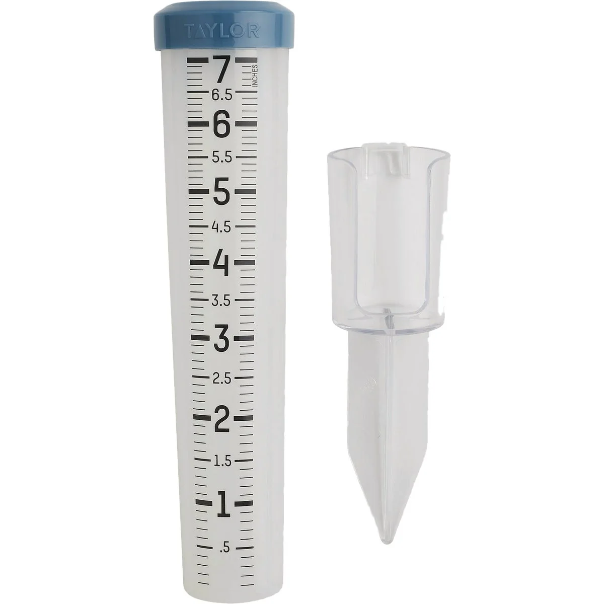 Authentic Taylor 7 In. Capacity Shatterproof Silicone Rain Gauge with Ground Stake Carefully Designed