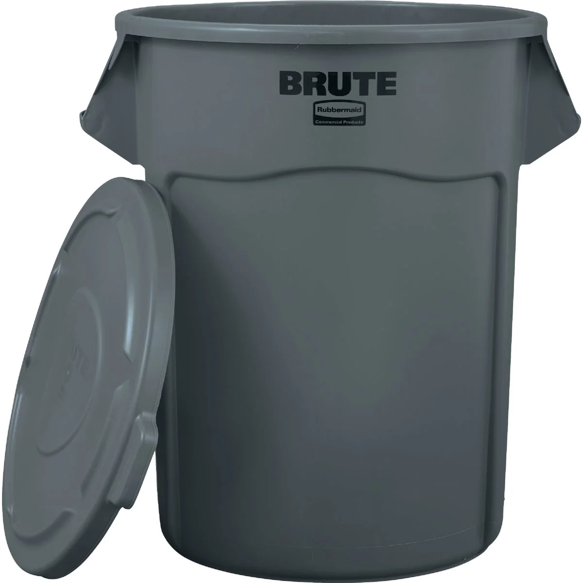 World-Class Brute 44 Gal. Gray Trash Can With Lid Genuine