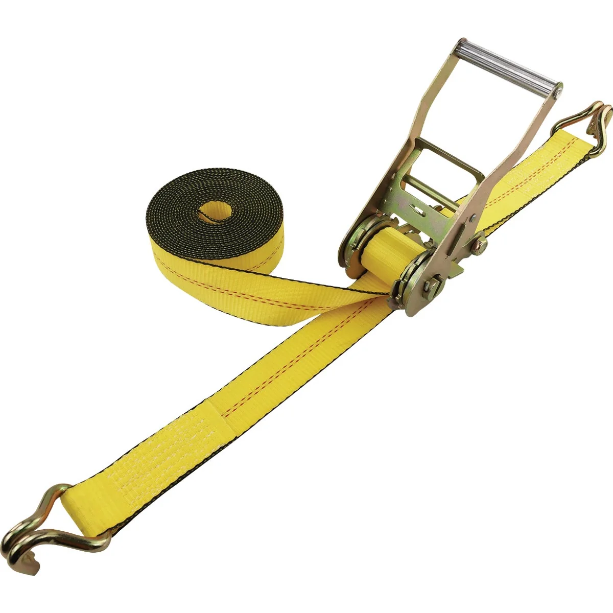 Versatile Erickson 2 In. x 27 Ft. Self Tensioning Ratchet Strap with Double J Hooks Exclusive
