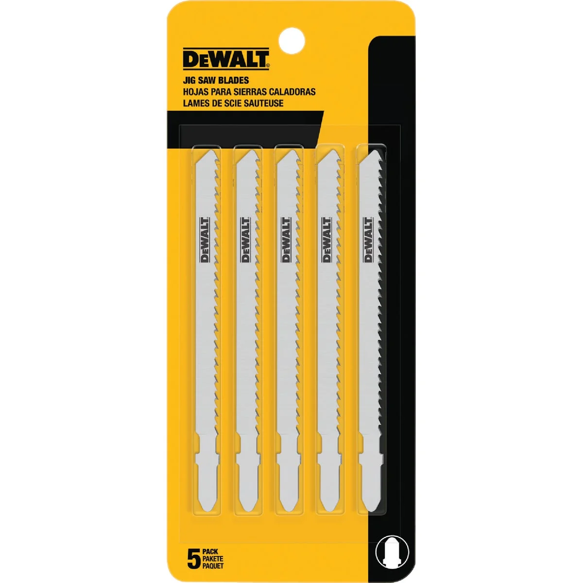 Versatile DeWalt 4 In. 6TPI T-Shank Cobalt Jig Saw Blade 5 Count Effective