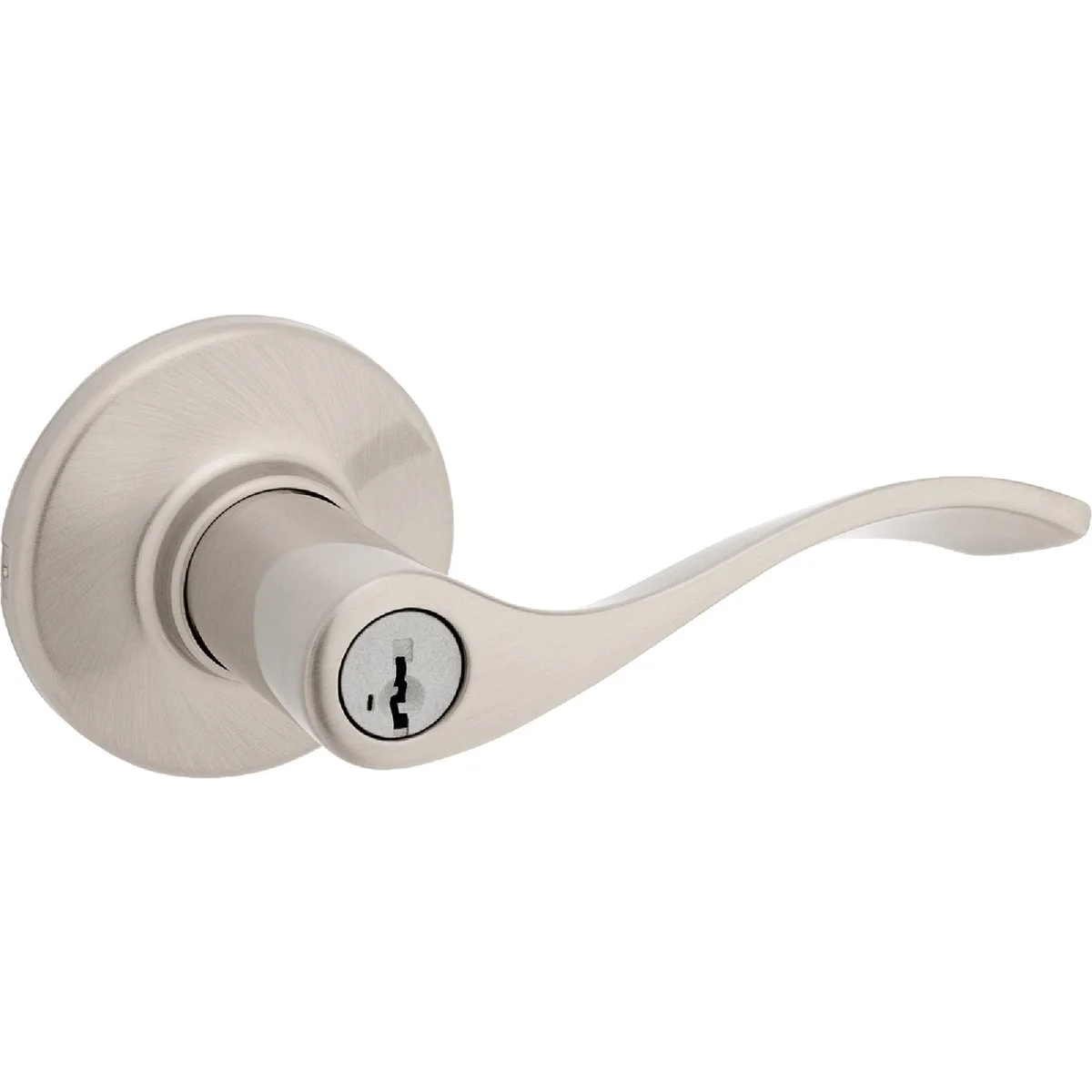 Unique Kwikset Satin Nickel Balboa Entry Door Lever with Smartkey Certified