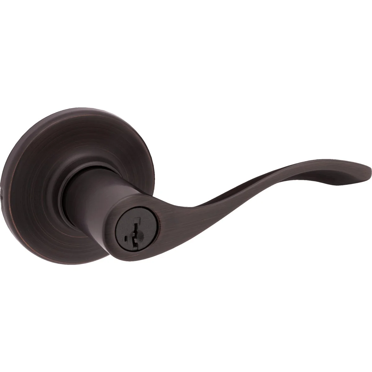 Carefully Designed Kwikset Ventian Bronze Balboa Entry Door Lever with Smartkey Green
