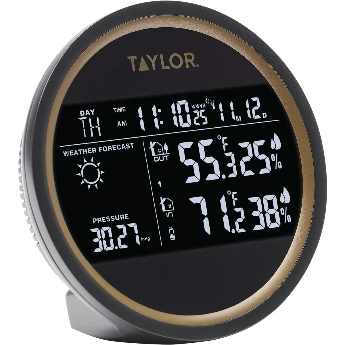 Soft Taylor Digital Inside Outside Round Weather Forecaster Trusted