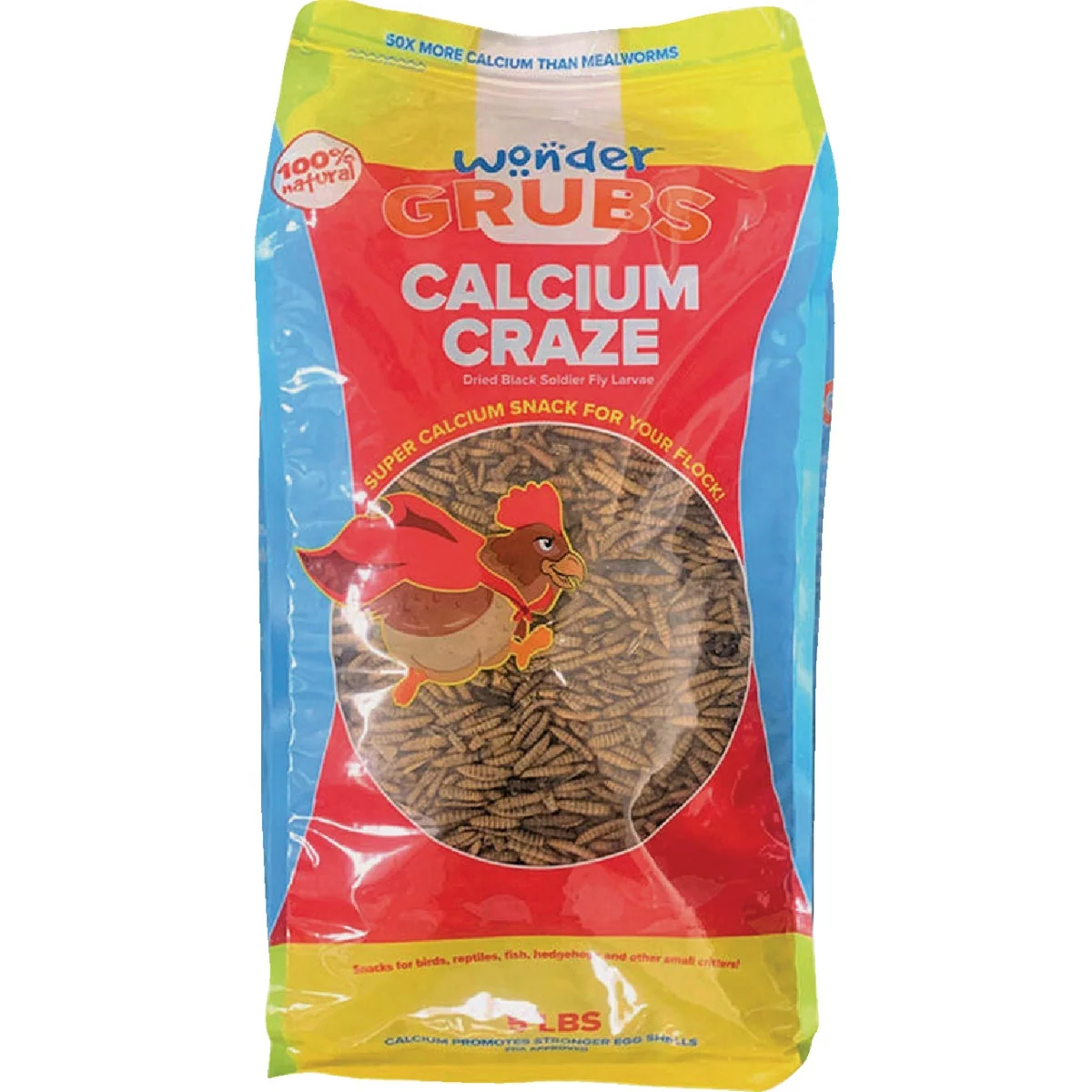 Soft Wonder Grubs Calcium Craze 5 Lb. Black Soldier Fly Larvae Selected