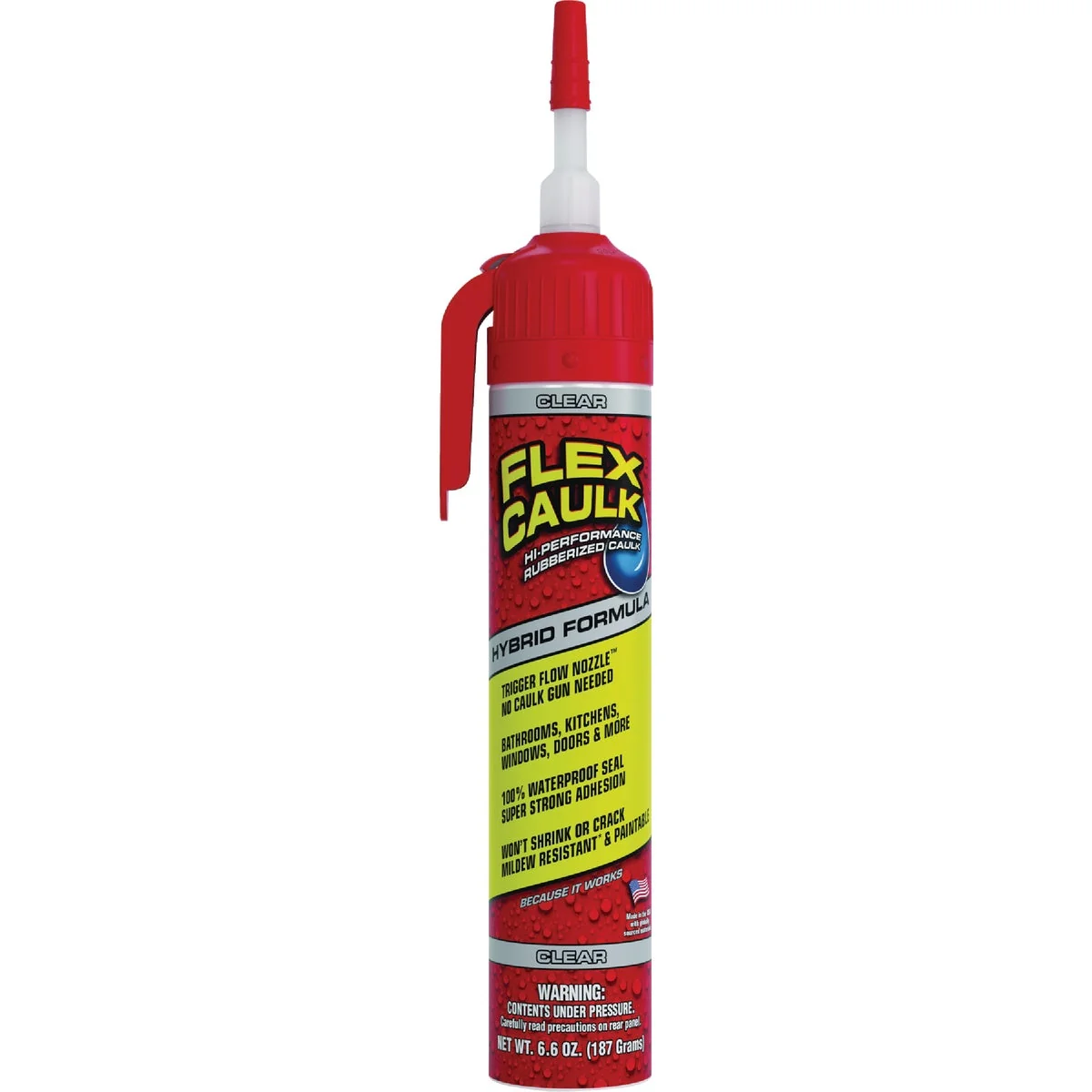 Durable Flex Caulk 6.75 Oz. Clear Hybrid Caulk Cartridge With Adjustble Nozzle Organic