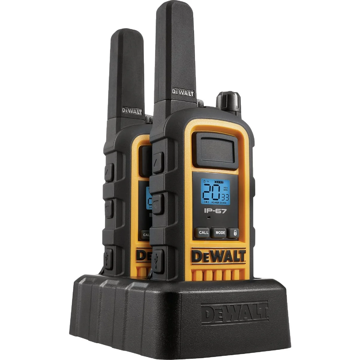 Consistent DEWALT 22-Channel 2W Heavy-Duty Jobsite FRS Walkie Talkie Efficient