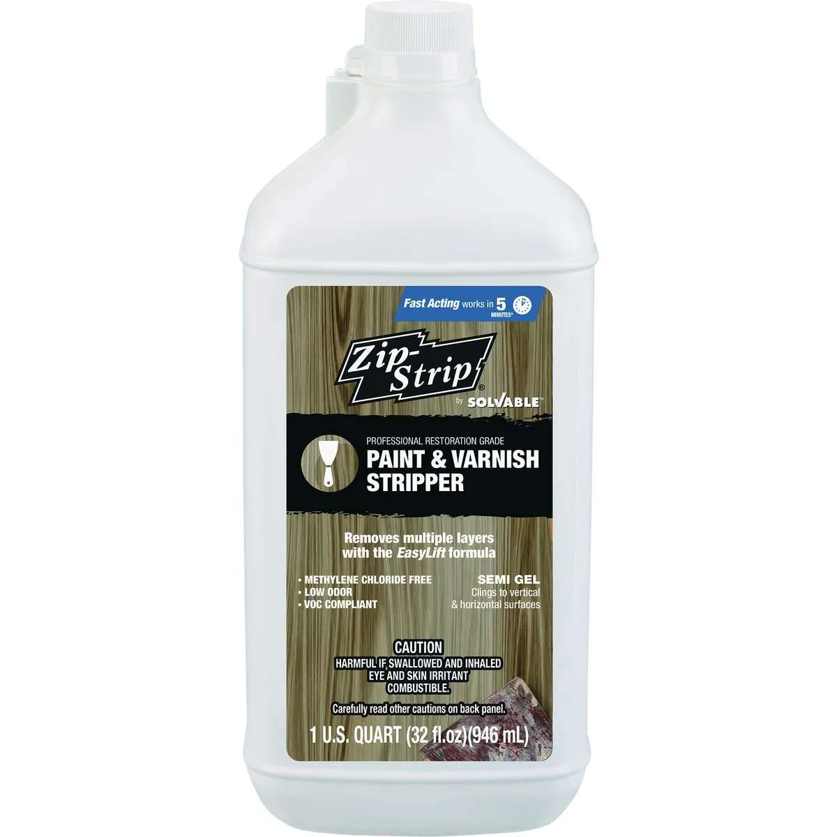 Easy-to-Use Zip-Strip 1 Qt. Paint Varnish Stripper Responsible