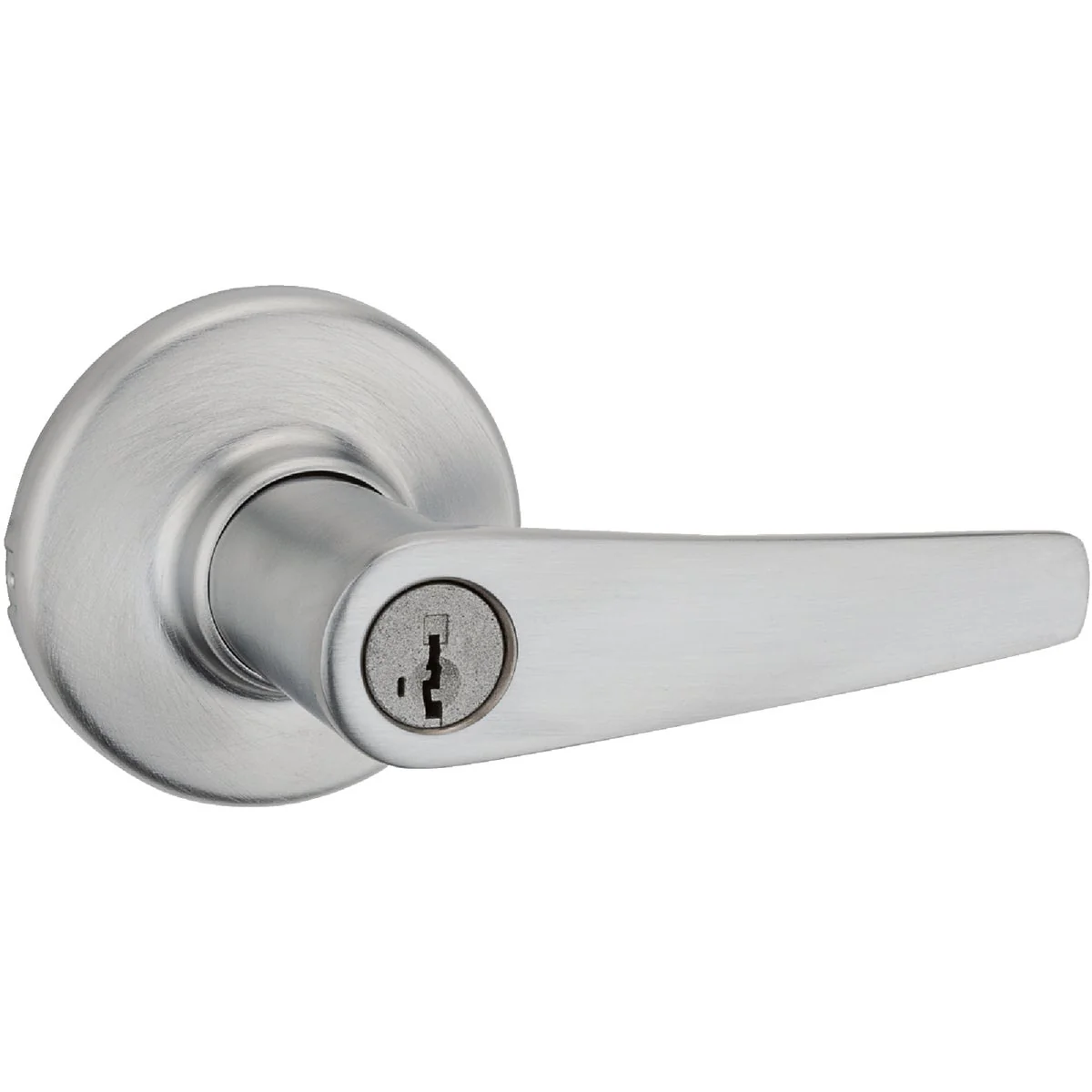 Kwikset Satin Chrome Delta Entry Door Lever with SmartKey Responsible
