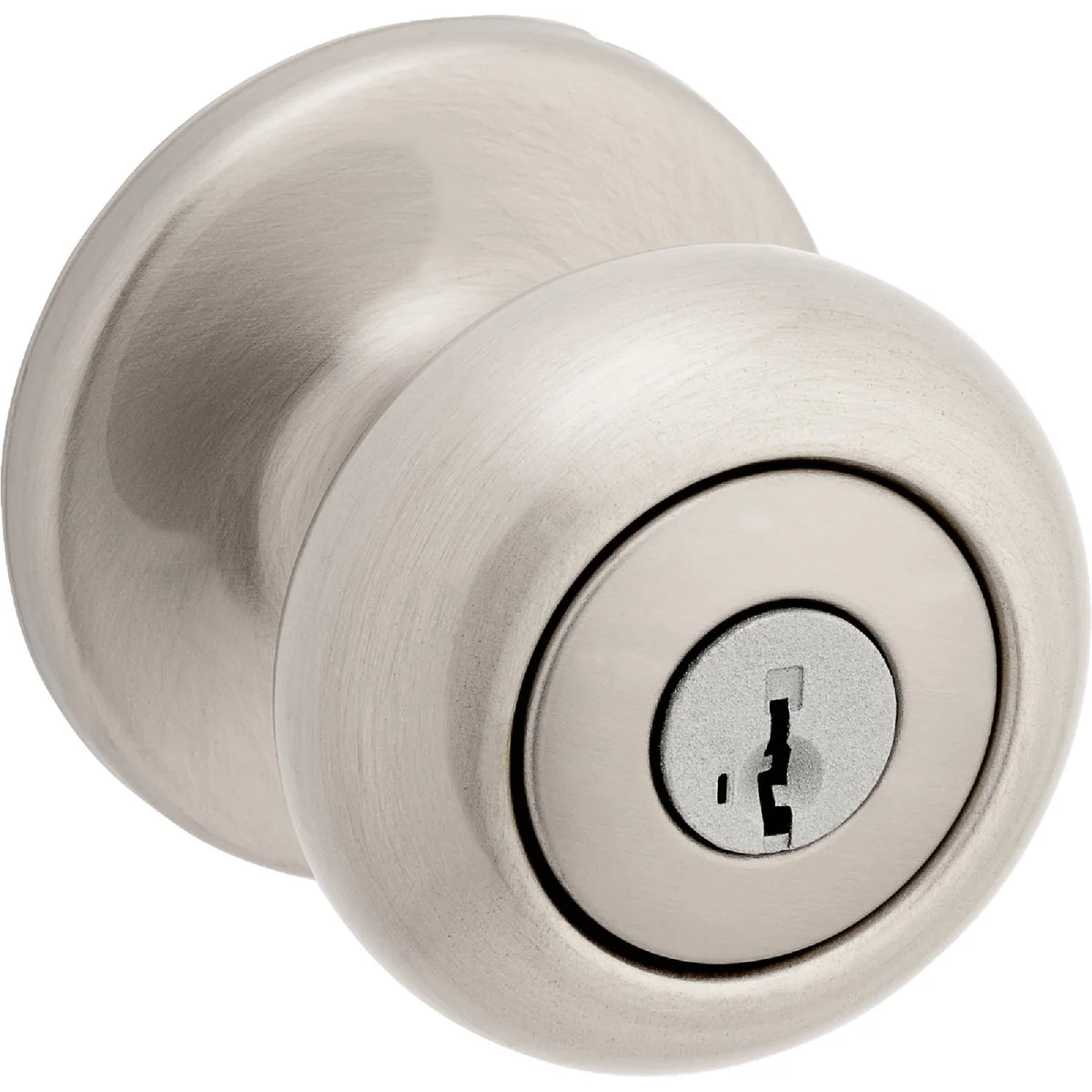 Elite Kwikset Cove Satin Nickel Entry Door Knob with Smartkey Exclusive