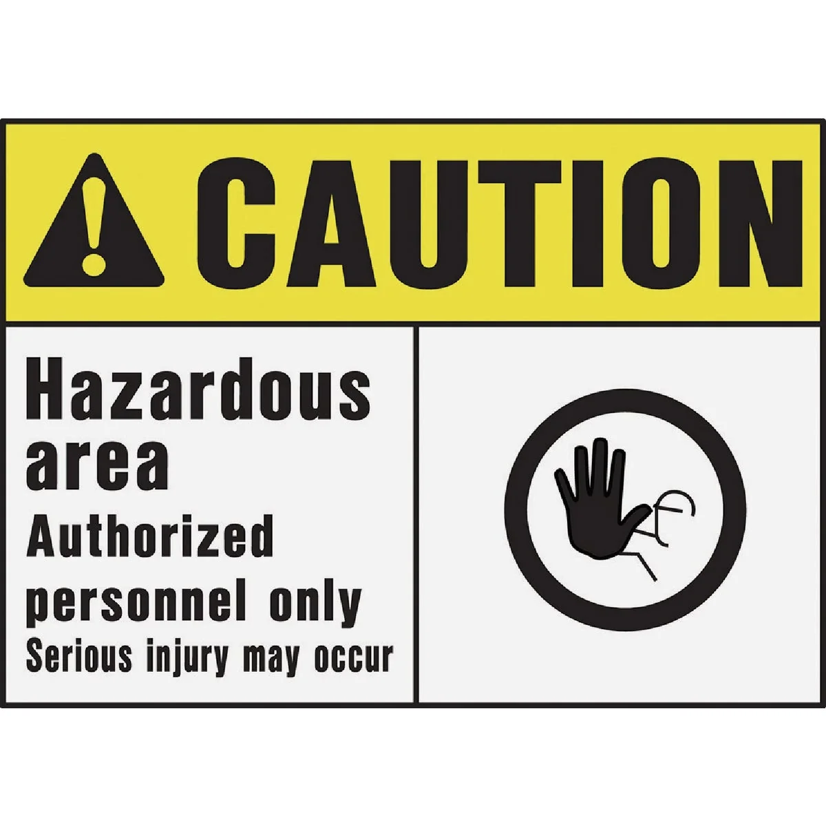 Trendy Hy-Ko Caution Hazardous Area Sign Casual
