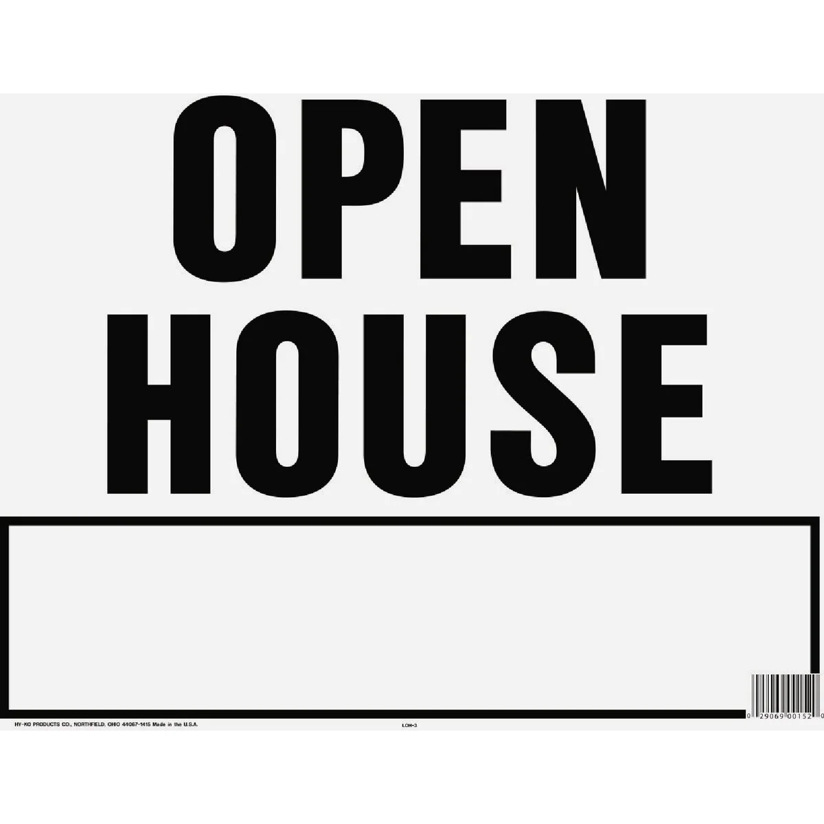 Detailed Hy-Ko Corrugated Plastic Sign Open House Consistent