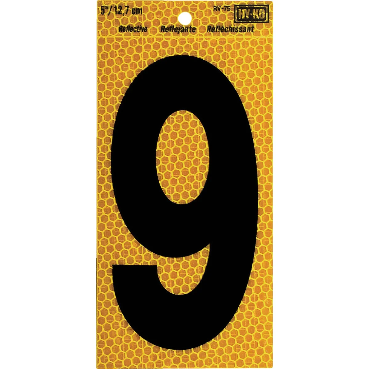 Verified Hy-Ko 5 In. Yellow Reflective Number 9 Safe
