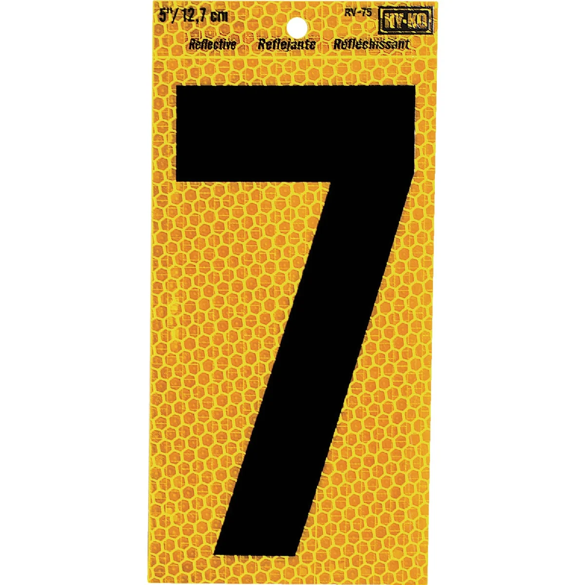 Exceptional Hy-Ko 5 In. Yellow Reflective Number 7 Solid