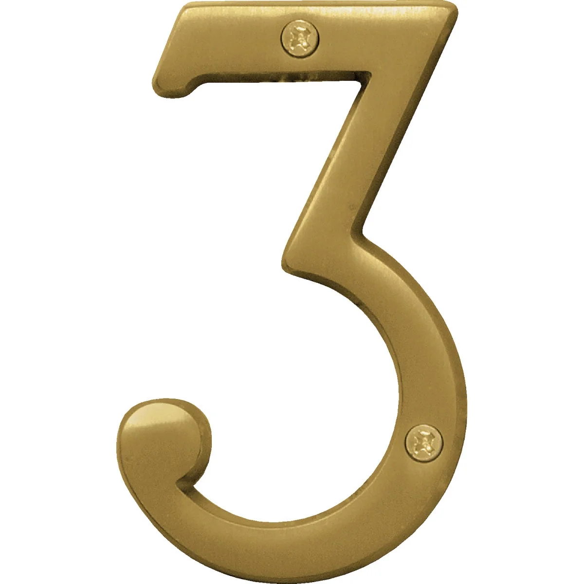 Minimalist Hy-Ko 4 In. Brushed Brass Number 3 Comfortable