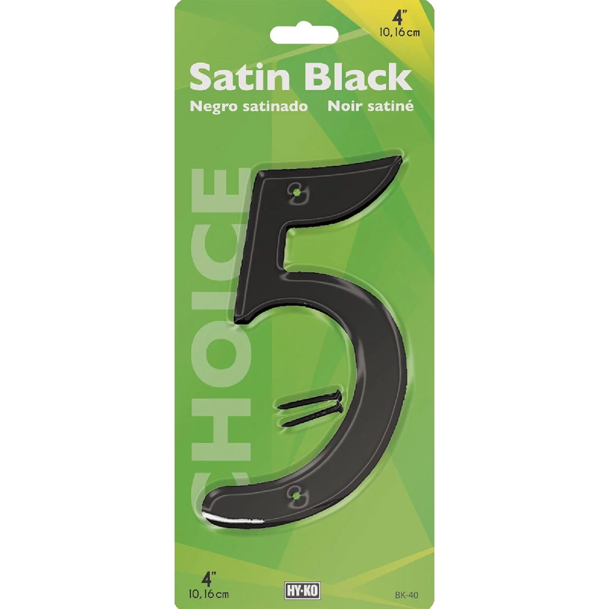 Comfortable Hy-Ko 4 In. Satin Black Number 5 Fast