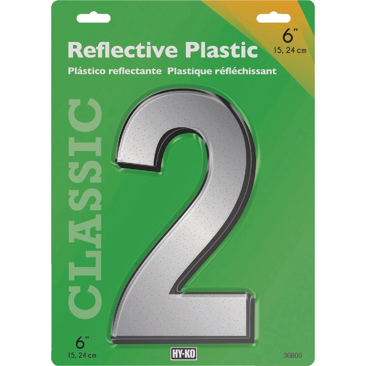 Quality Hy-Ko 6 In. Reflective Plastic Number 2 Breathable
