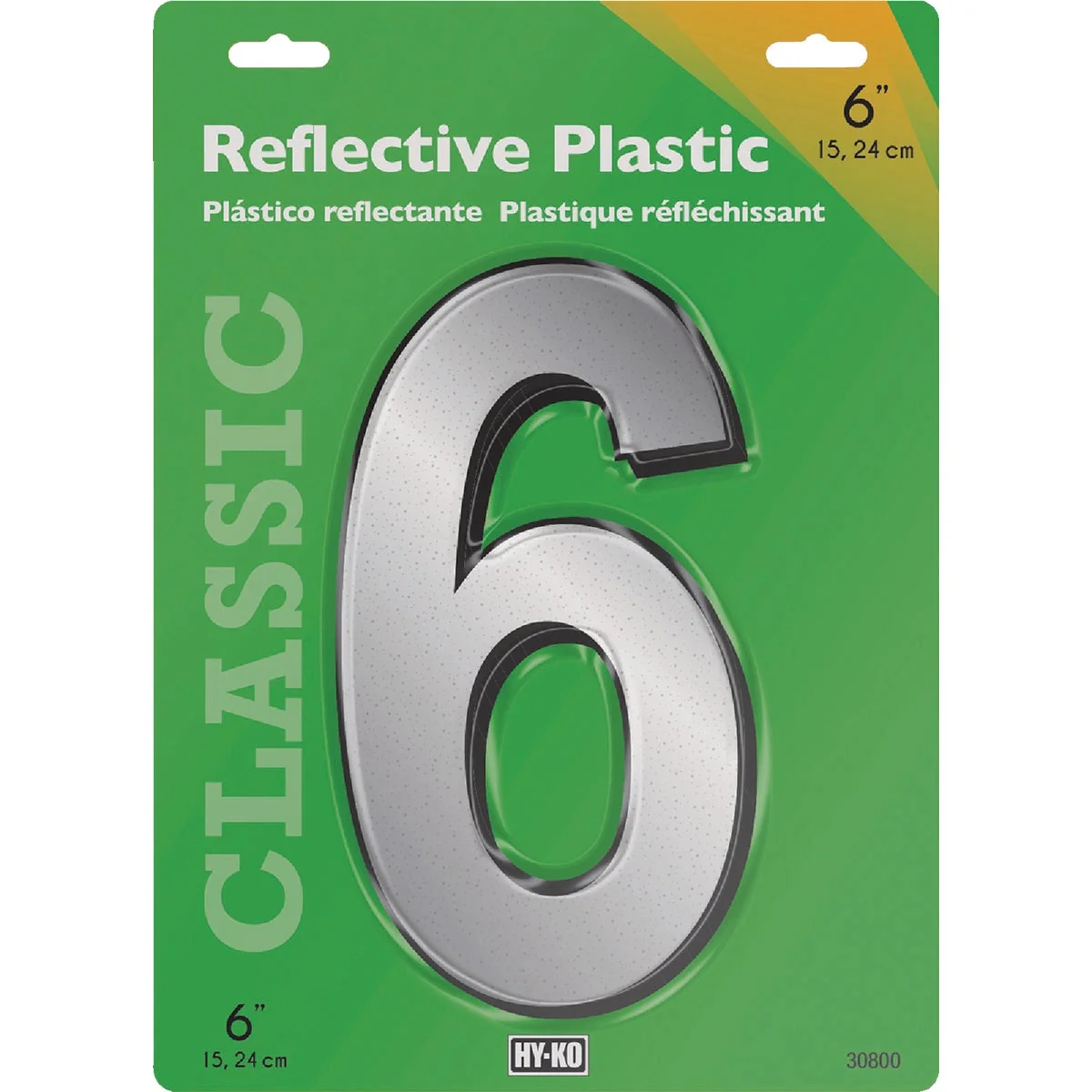 Selected Hy-Ko 6 In. Reflective Plastic Number 6 Prestigious
